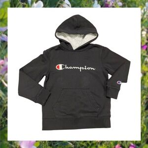 CHAMPION Kid's Black Hoodie - Size Small. Unisex